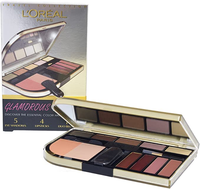 L'Oreal Glamorous Palette Eyeshadows x 5/ Lipsticks x 4 and Blush x 1