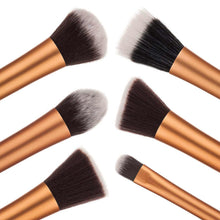 Load image into Gallery viewer, Savisto Essentials Uk Makeup Brushes Set Gold 6 Brushes Included
