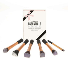 Load image into Gallery viewer, Savisto Essentials Uk Makeup Brushes Set Gold 6 Brushes Included
